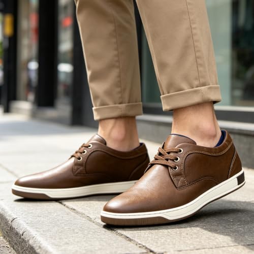 Image of Jousen Men's Fashion Sneakers Classic Retro Casual Shoes for Men Breathable Business Dress Sneaker