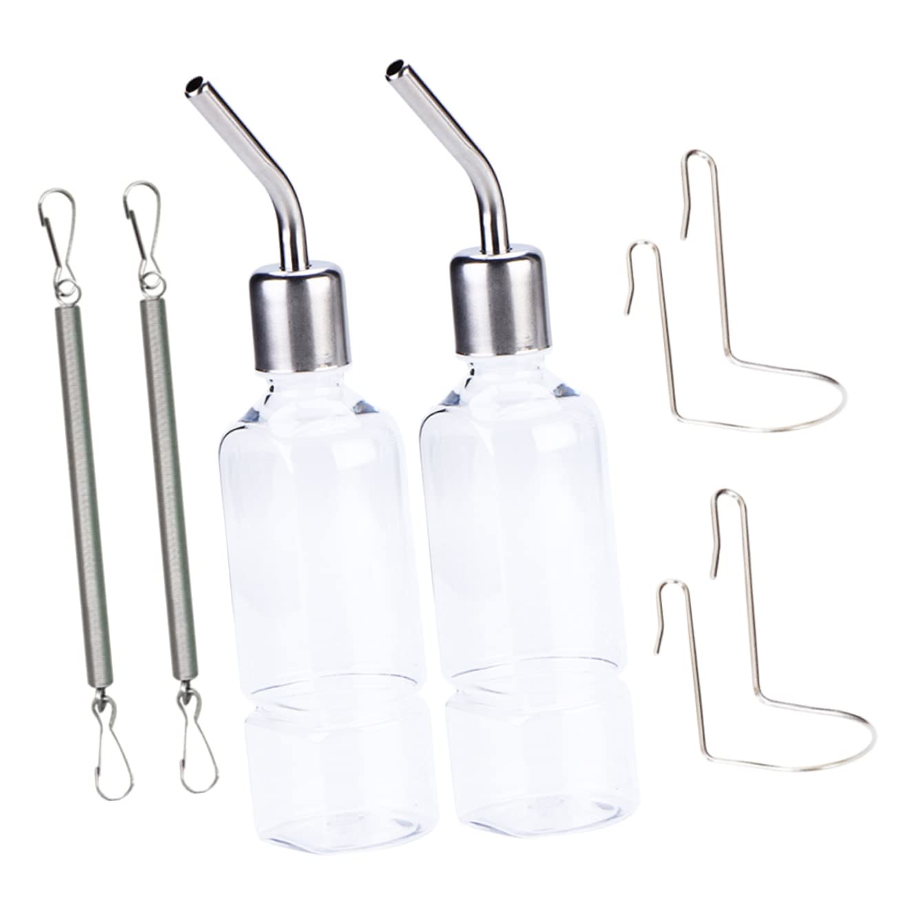 HOLIDYOYO Pet Watering System Rabbit Water Dispenser Guinea Pig Drinking Bottle Stainless Steel Hanging Water Bottle Outdoor Use