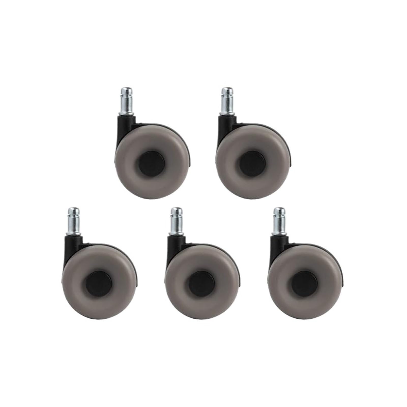 MXXDMOPD 5 Pack Chair Wheel Accessories Computer Pulley Hub Caster Rubber(Gris)
