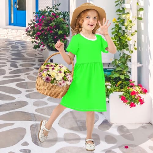 Summer Girl Dresses Short Sleeve Toddler Girl Outfits Clothes4