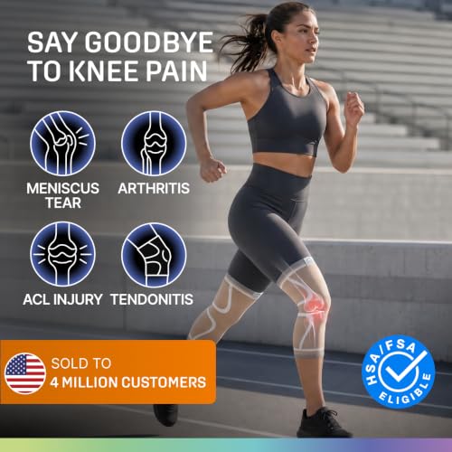 Image of Modvel 2 Pack Knee Brace for Women - Knee Support for Walking, Knee Compression Sleeves for Pain Relief, Knee Sleeves for Women, Knee Brace for Sports, Workouts & Arthritis