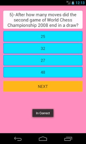 World Chess Championship 2008 Quiz – vue 3