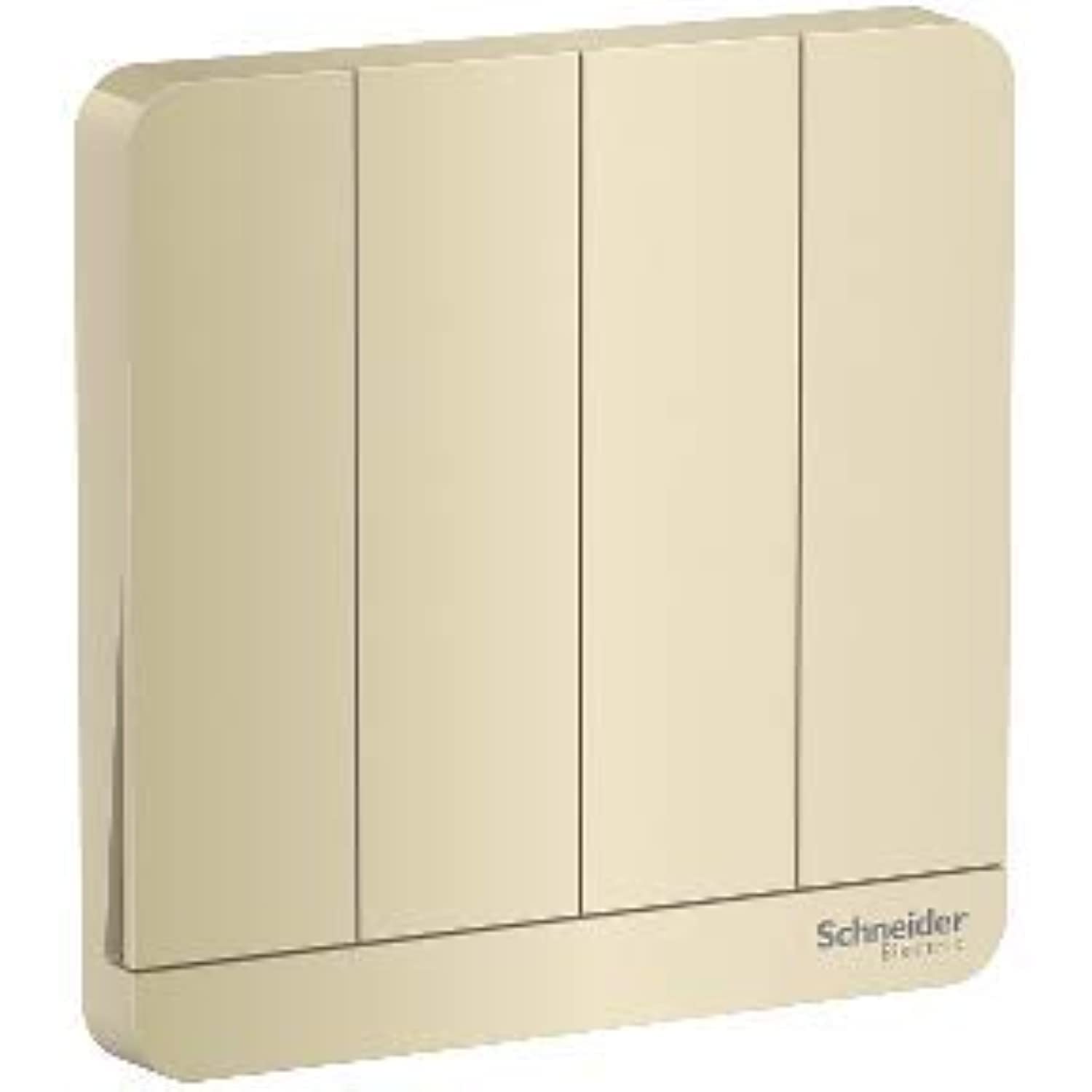 Schneider Electric E8334L1_WG AvatarOn Gold - 1-way plate switch 4 gang - 16AX - Gold