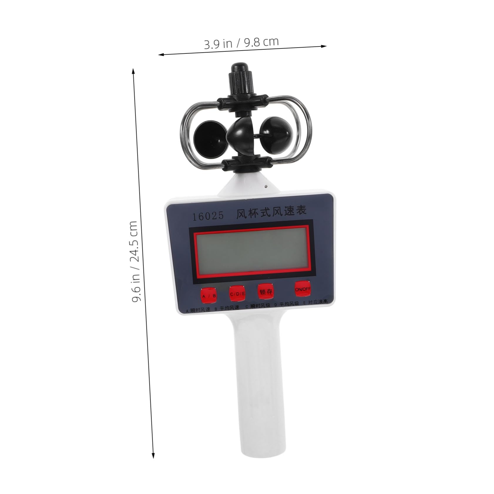 Alipis Anemometro Portatile in Plastica, Misuratore di Velocità del Vento con Display Lcd, Design Compatto Rapido e Preciso per Vento per Uso Professionale e Ambienti Didattici