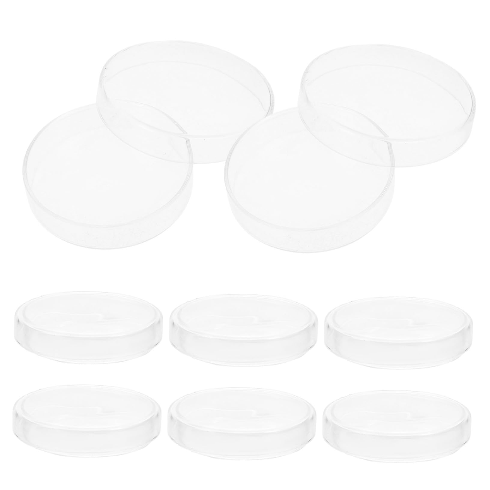 ABOOFAN 10piezas Placa De Petri De Vidrio Experimental De Placa De Cultivo De Laboratorio Para Microbiológico Tapa Incluida Herramienta Para Ciencia y Cultivo