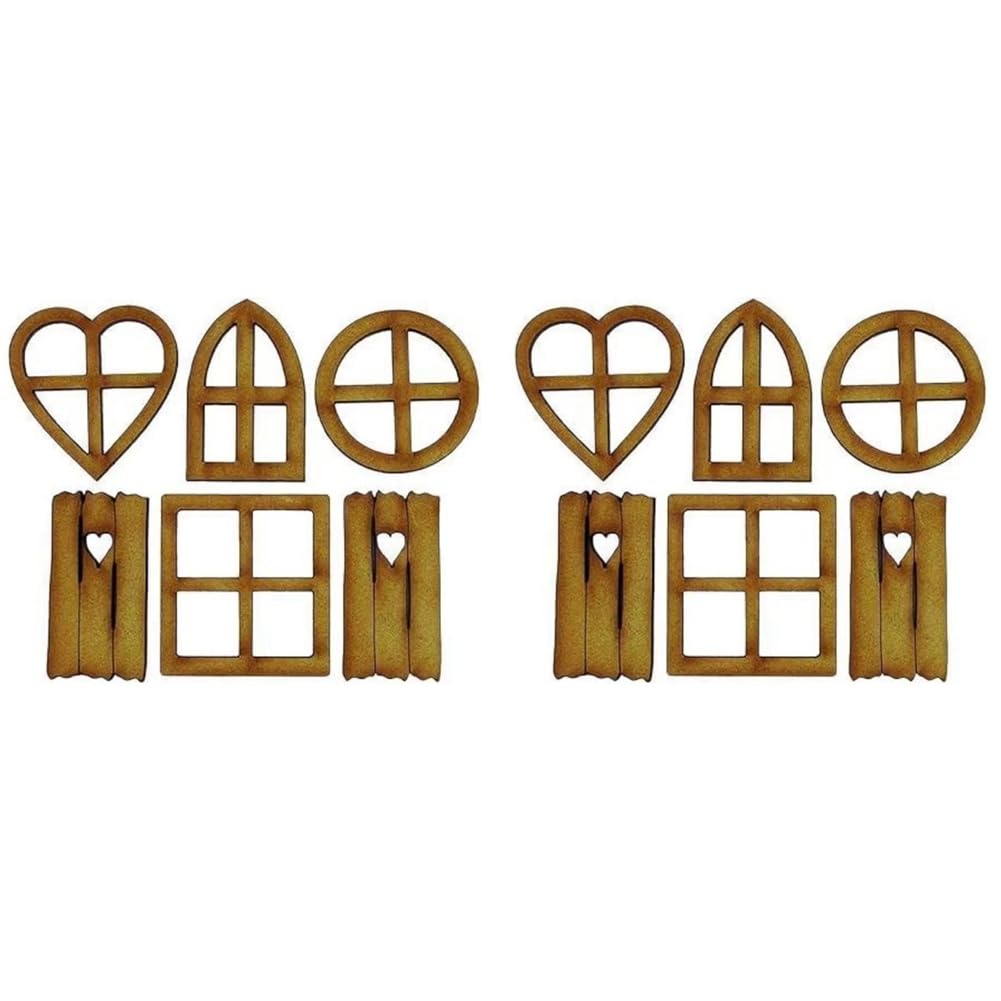 Huhudyy Wooden Fairy Garden Door,Miniature Garden Buildings, Garden Sculptures and Statues Easy to Use