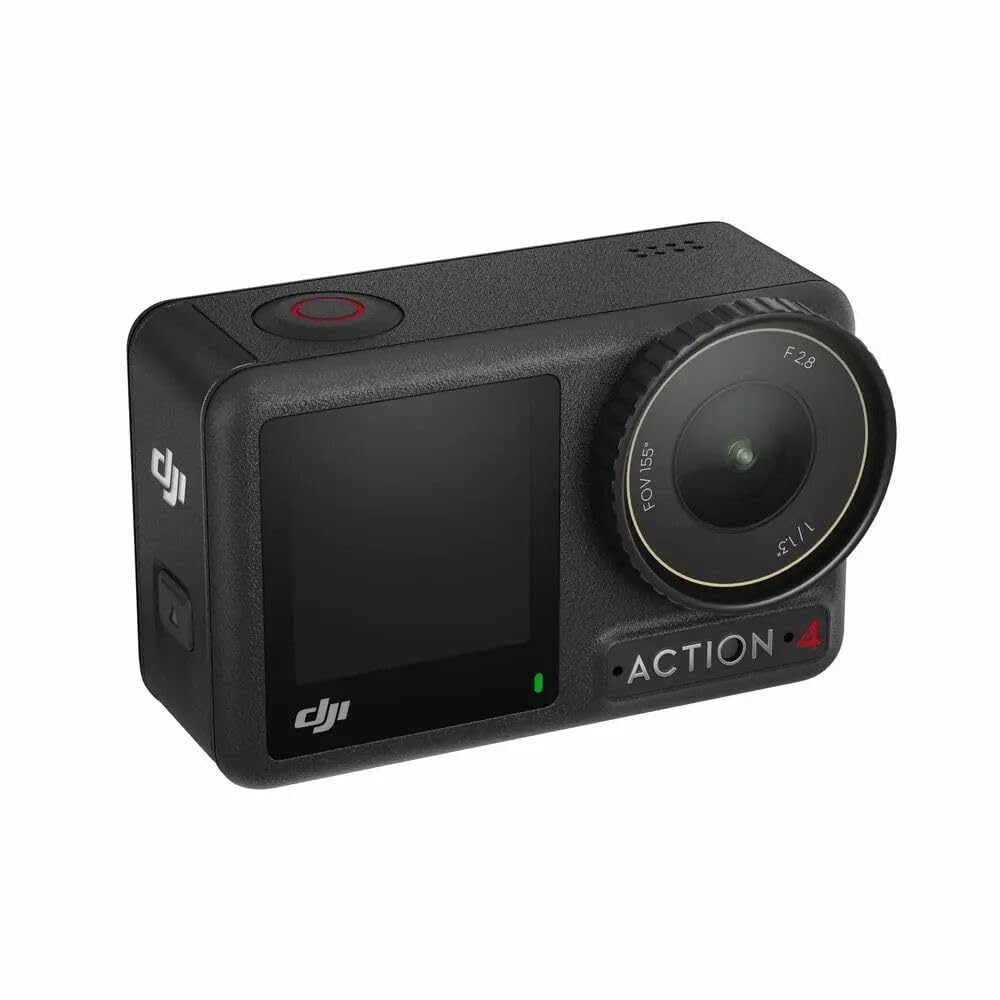 DJI Osmo Action 4 Standard-Combo, 4K/120fps Action Cam mit 1/1,3-Zoll-Sensor, 10-Bit und D-Log M-Farbleistung, Langlebiger 1.770 mAh Akku für Vlogs, Reisen, Outdoor