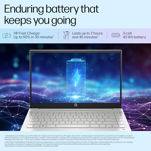 HP Pavilion, 12th Gen Intel Core i5-1235U, 16GB DDR4, 512GB SSD, (Win 11, Office 21, Silver, 1.41kg) IPS, BrightView, 14-inch(35.6cm) FHD Laptop, Intel Iris Xe Graphics, HD camera, Backlit KB,dv2014TU 9 517YN1XggeL