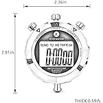 Stopwatch Timer, Digital Stop Watch with 0.01second & 0.001second Timing, Metal 10/100/400 Laps Memory, Rolilink Large dispaly Alarm Clock for Coach Sports Running Marathon - Image 4