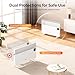 ROVSUN 1500W Flat Panel Heater w/Remote Control, Convection Space Heater w/LCD Touch Screen & Temperature Adjustment, 3 Heating Mode & Portabel Handle, for Indoor Use Living Room Bedroom Home, 1 Set