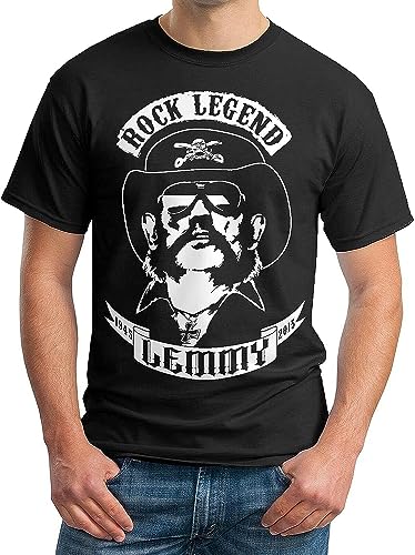 Lemmy T-Shirt - Lemmy Kilmister - Tribute - Mens t-Shirt Black T-Shirts & Hemden(X-Large)