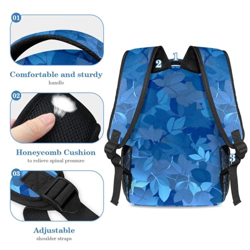 Ensemble sac à dos école adolescent grand format avec trousse bleu multicolore - 4