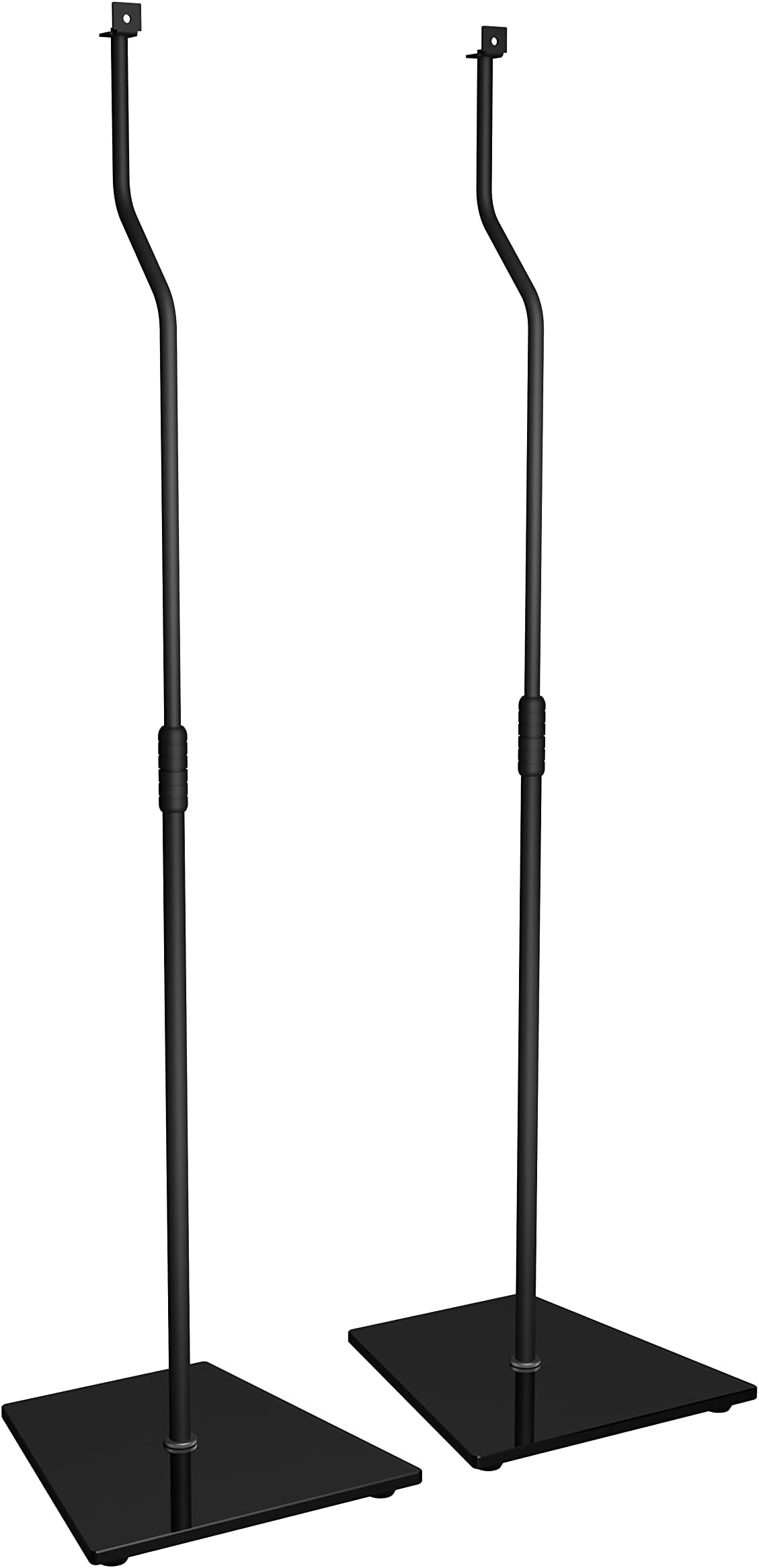 AVF EAK85B-A Speaker Floor Stands, Black Glass Base (Set of 2),