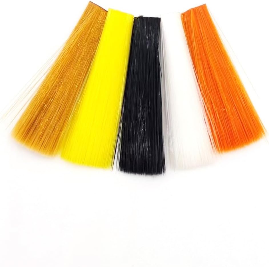 5 Bundle Synthetic Tapered Nylon Fibers for Dry Fly Tying Mayfly Tails Hi-Float Microfibers Stiff Dry Fly Wings Tails Material