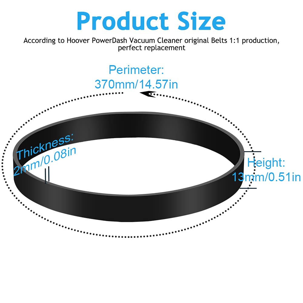 MULTIM Vacuum Replacement Belt Compatible with Hoover PowerDash FH50700, FH50710, FH50702, Stretch Vacuum Belts Replace Part Numbe #440012733 (2 Pack)
