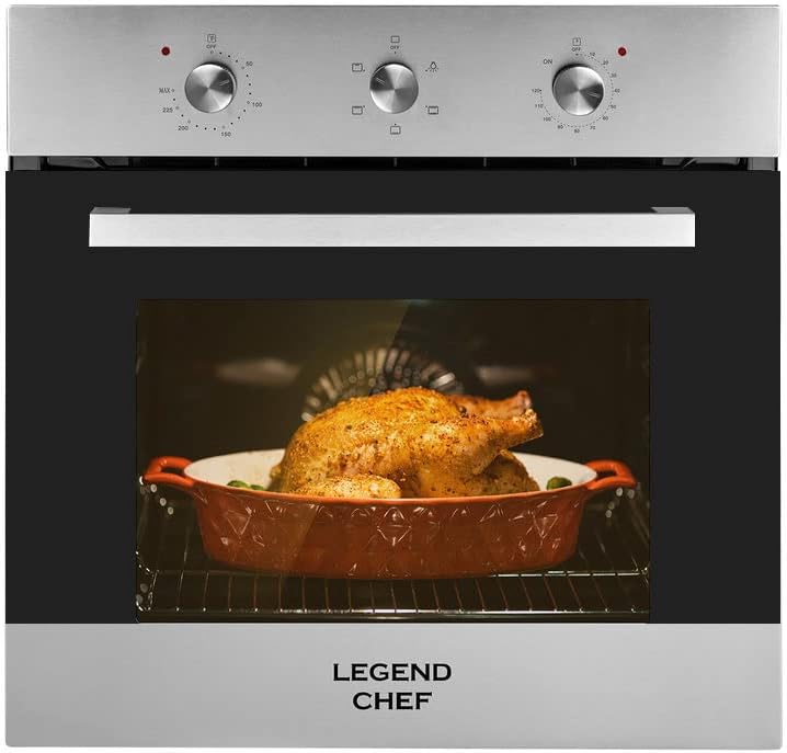LEGEND CHEF LC-ES606MB - Hornos eléctricos integrados de 24 pulgadas con 6 funciones de cocción horno eléctrico de una sola pared de 23 pies cúbicos