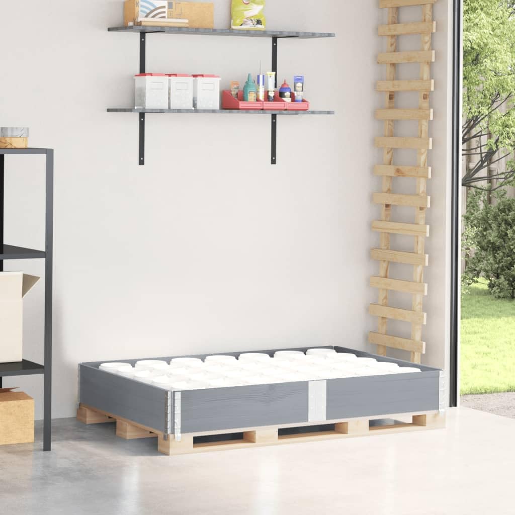 Paretale per Pallet Grigio 150x100 cm in Legno Massello di Pino, Commercio e Industria,Movimentazione di Materiali,Pianali di carico e Pallet, 13kg-4010303