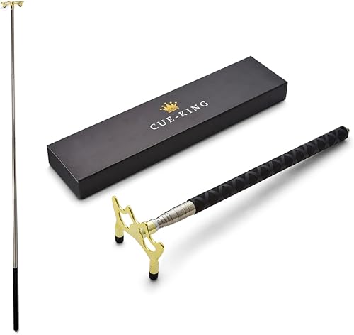 Miniatura 7 de Palo de puente telescópico con mango tejido premium, accesorios de piscina, accesorios de billar, puente para billar y piscina