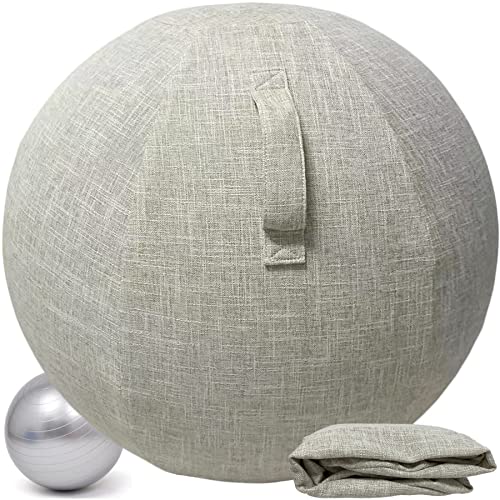 Alywen Ballon Bureau Siege Ballon Gym Ballon Bureau 55/65/75cm Ballon de Grossesse Chaise Ballon avec Housse de Protection Antidérapante Swiss Ball