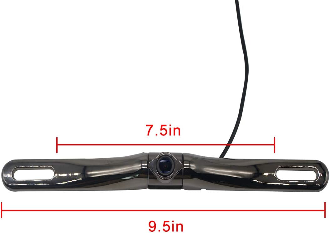 Universal License Plate Frame Backup Camera, 170° Wide Angle HD Rear View Camera with Night Vision, IP67 Waterproof Metal Car Reverse Camera for Cars, SUVs, Trucks, Compatible with CVBS/AHD