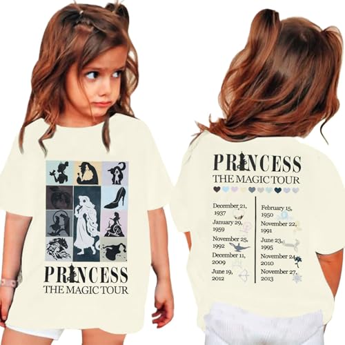 Image of Princess Shirts Toddler Girl Magic Kingdom Kid Shirt Girls Trip Tee Holiday Magical Castle Vacation Short Sleeve Tops