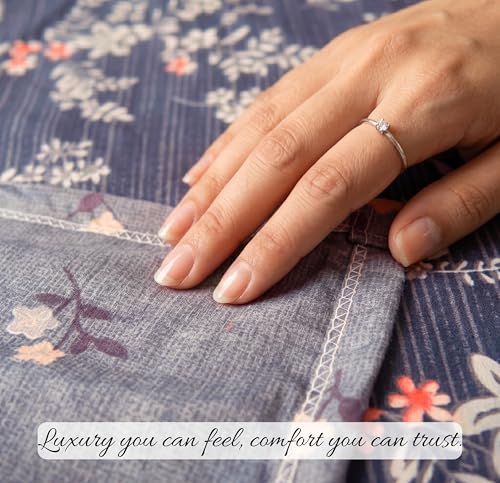 Image of VAS COLLECTIONS Cotton AC Blanket for Double Bed (220x230 cm) | Reversible Soft Lightweight All-Season Blanket | Skin-Friendly & Breathable Comforter (Blush Blue)