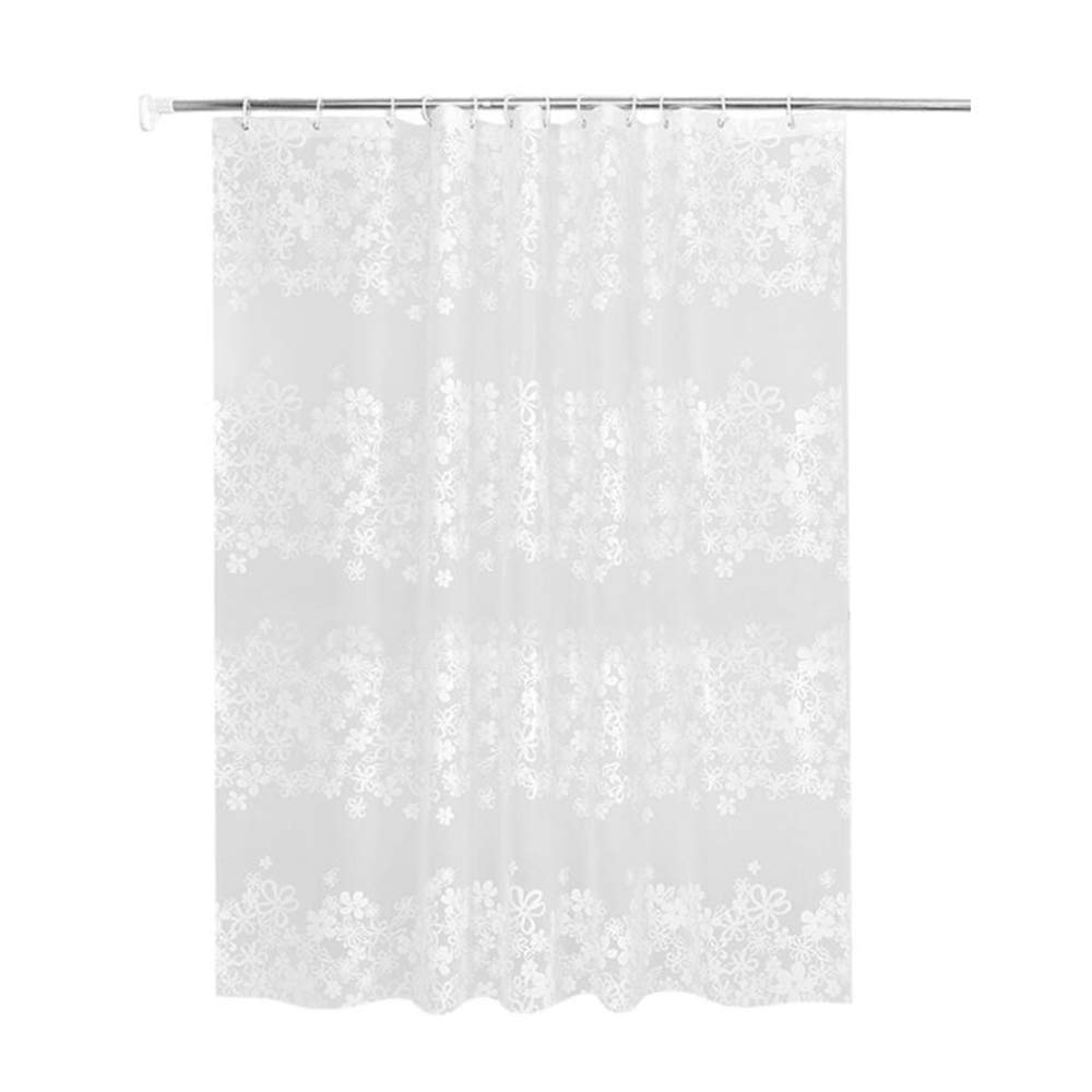 LinZX PEVA waterproof bathroom shower curtain,White,180 * 180cm