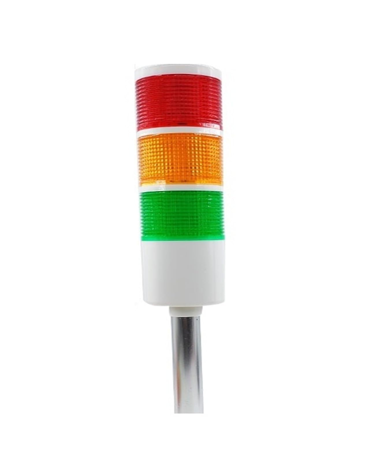 Torretta luminosa di segnalazione a LED 50 mm Rosso, giallo, verde, 12 V/24 V 220 V, sempre luminoso o lampeggiante Cicalino a tre strati(WHITE)