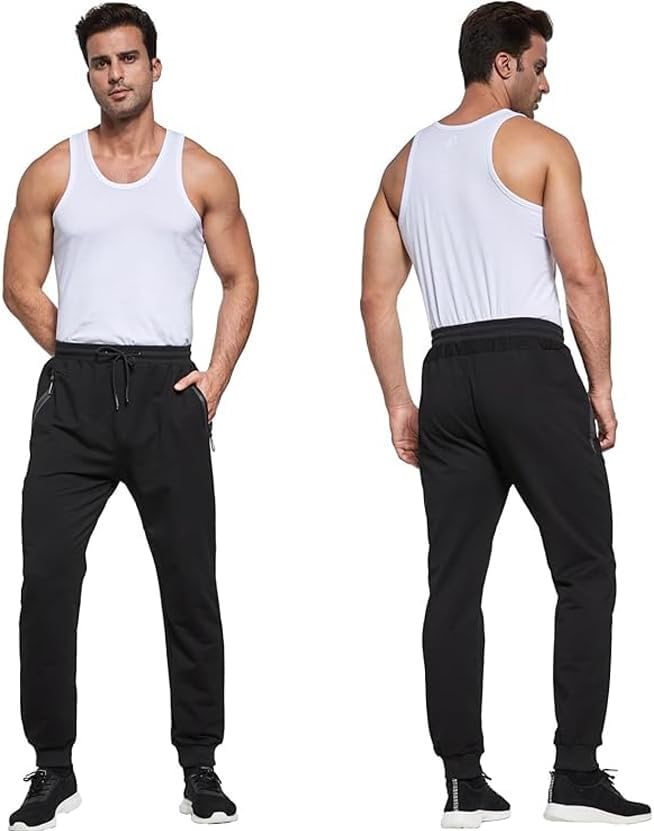 Tansozer Mens Sherpa Fleece Lined Athletic Sweatpants Winter Warm Running Casual Heavyweight Jogger Pants with Zipper Pockets - Image 5