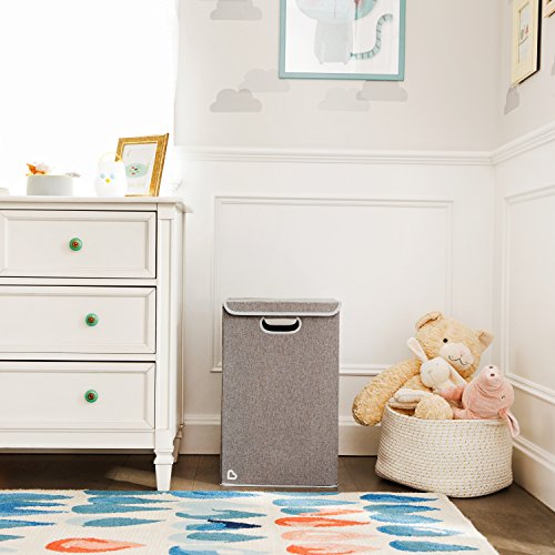 Munchkin Hamper panier à linge gris pliable pour la maison