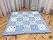 Kospu playmat coperta patchwork coperta da gioco coperta per bambini 125 x 125 cm