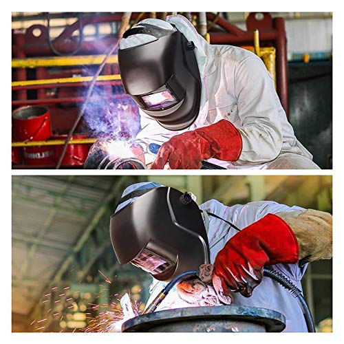 Careta Soldar Automatica Máscara de soldadura automática de los ojos Gafas de vidrios solares lente de soldadura Casco fotoeléctrico for la construcción de los trabajos de soldadura Mascaras De Soldar