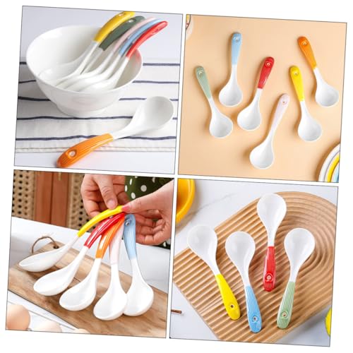 Cuillères à soupe céramique lavables avec manche ergonomique - 8