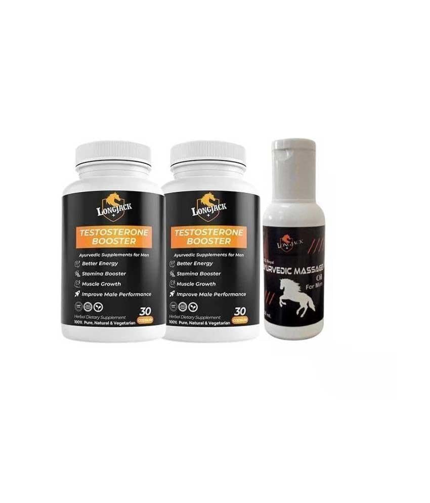 LongJack+ Ayurvedic | Herbal & Stamina Booster | Men Power & Energy Booster Capsules with Ayurvedic Massage Oil, 90 Capsules & 100ML Oil, Combo Pack-image-46