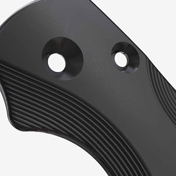 Lotus Titanium Scales Compatible with Spyderco Paramilitary 2 EDC Knife Titanium Black