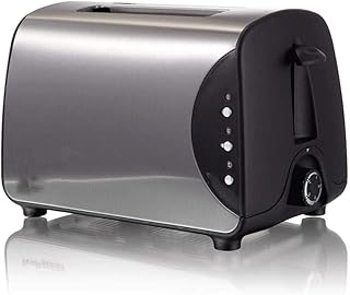 STRAW Grille-pain Bagel avec affichage de la minuterie en acier inoxydable, 2 tranches