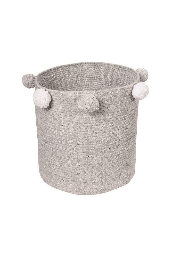 Lorena Canals Aufbewahrungskorb Bubbly Natürliche Baumwolle -Hellgrau - Weiß- 30x30x30 cm