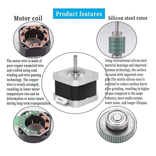 Moteur pas à pas Nema 17 robuste pour remplacer axe imprimante 3D - 6