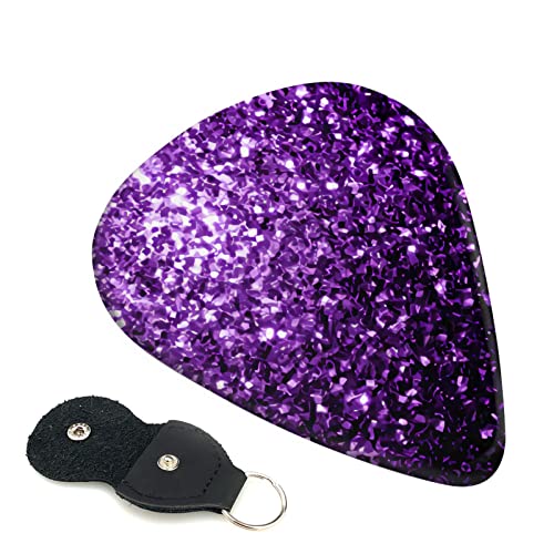 Ensemble de 6 médiators de guitare à paillettes violettes pour guitare acoustique, guitare électrique, basse, ukulélé… - Les Beatles, Paul McCartney, John Lennon, RIngo Starr, George Harrison Ensemble de 6 médiators de guitare à paillettes violettes pour guitare acoustique, guitare électrique, basse, ukulélé…