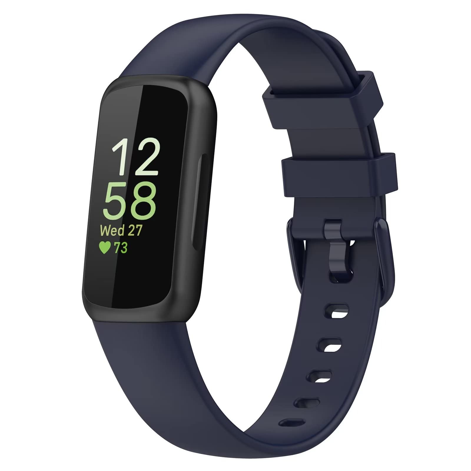 FTRONGRT Soft Silicone Watch Strap for Fitbit Inspire 3, Replacement Wristband Bands Bracelet for Fitbit Inspire 3.Small Size Navy Blue