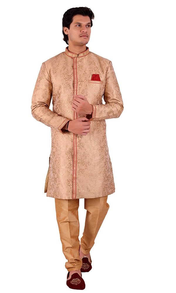 Men's Indo-Western Ethnic Wear Sherwani Pajama Set DBMS1026-Medium-image-36