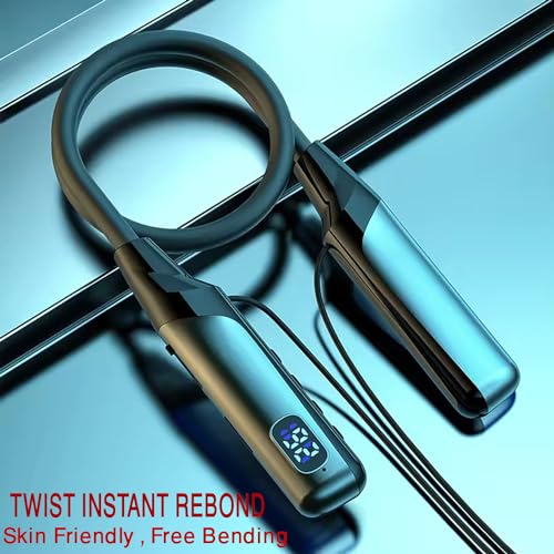 Image of iFAST IF-185 Digital Display Bluetooth Wireless Neckband Earphone| HD Call Stereo Bass | Up to 40 Hours Music Playtime |Noise Cancellation, Voice Assistance, Dual Pairing, Plug-in Cards Mode [ Grey ]