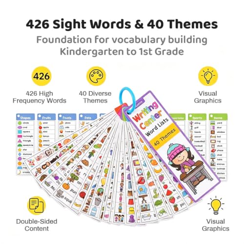 Image of PATPAT Word Lists Flashcards 426 Sight Words Kindergarten to 1st Grade
