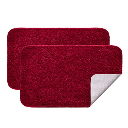 MIULEE Teppich Badgarnitur 2 Teilig Badematte Badezimmerteppich Badvorleger rutschfest Waschbar...