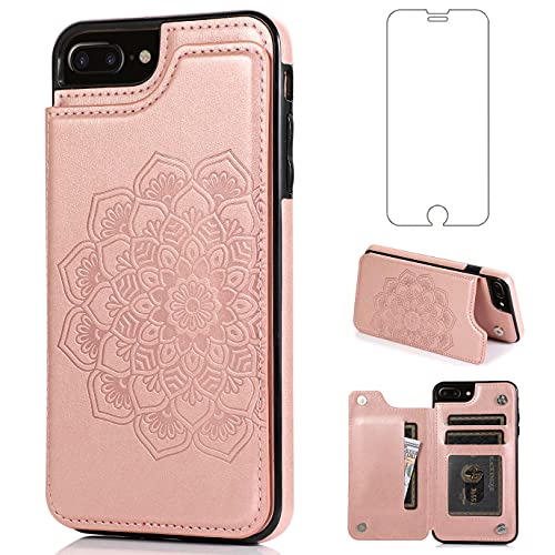 Coque iPhone 7/8 Plus avec porte-carte et béquille intégrée