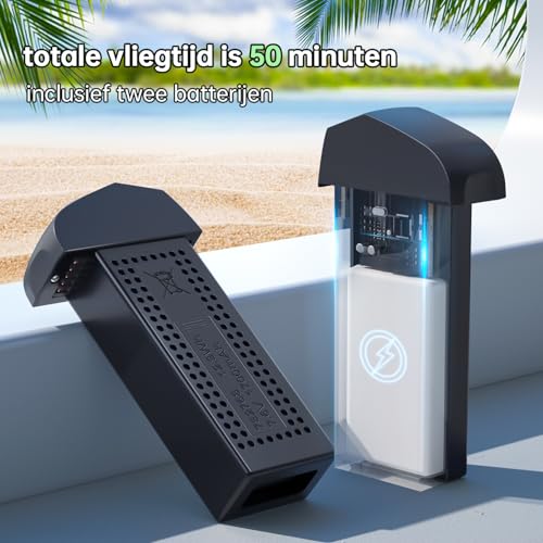 Loolinn | Drone met Camera 4K voor Kinderen als Kerstcadeau - Onder 250 gram, 50 Minuten Vliegtijd, Twee batterijen, 4K Foto's, 2K Video's, GPS Intelligente Terugkeer, C0 - GPS Drone - Afbeelding 5