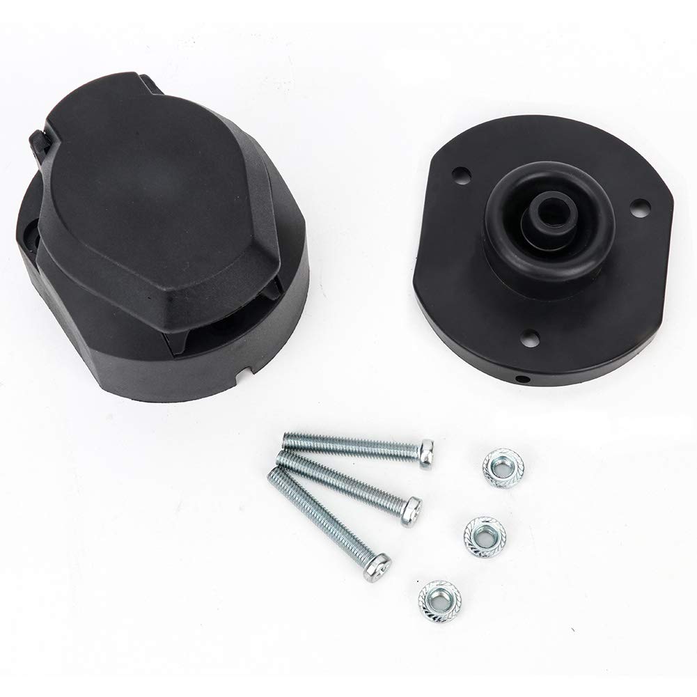 SmartSpec 13 Pin Trailer Socket with Rubber Gasket Cover Seal Black