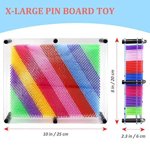 Mickyu X-Large 3D Pin Art Board Game Novelty Impression Sculpture Desk Toys Sensory Fidget Toys For Autistic Children Adults, 8X10 In #TOP5