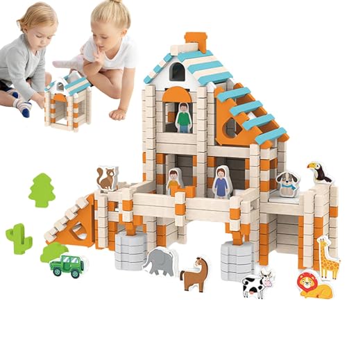 Ensemble de construction de maison d'amis - Kit architectural en petits blocs - 7