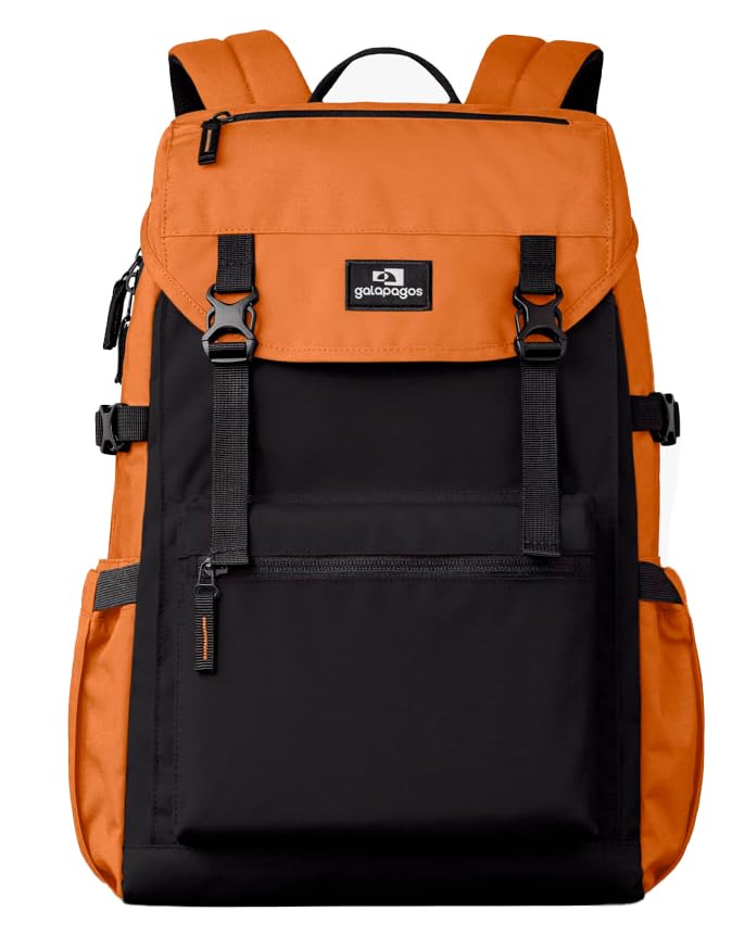 Mochila Pelican 2.0, 30 Litros, Preto e Caramelo, Compartimento para Notebook 15,6', 44 x 30 x 18 cm